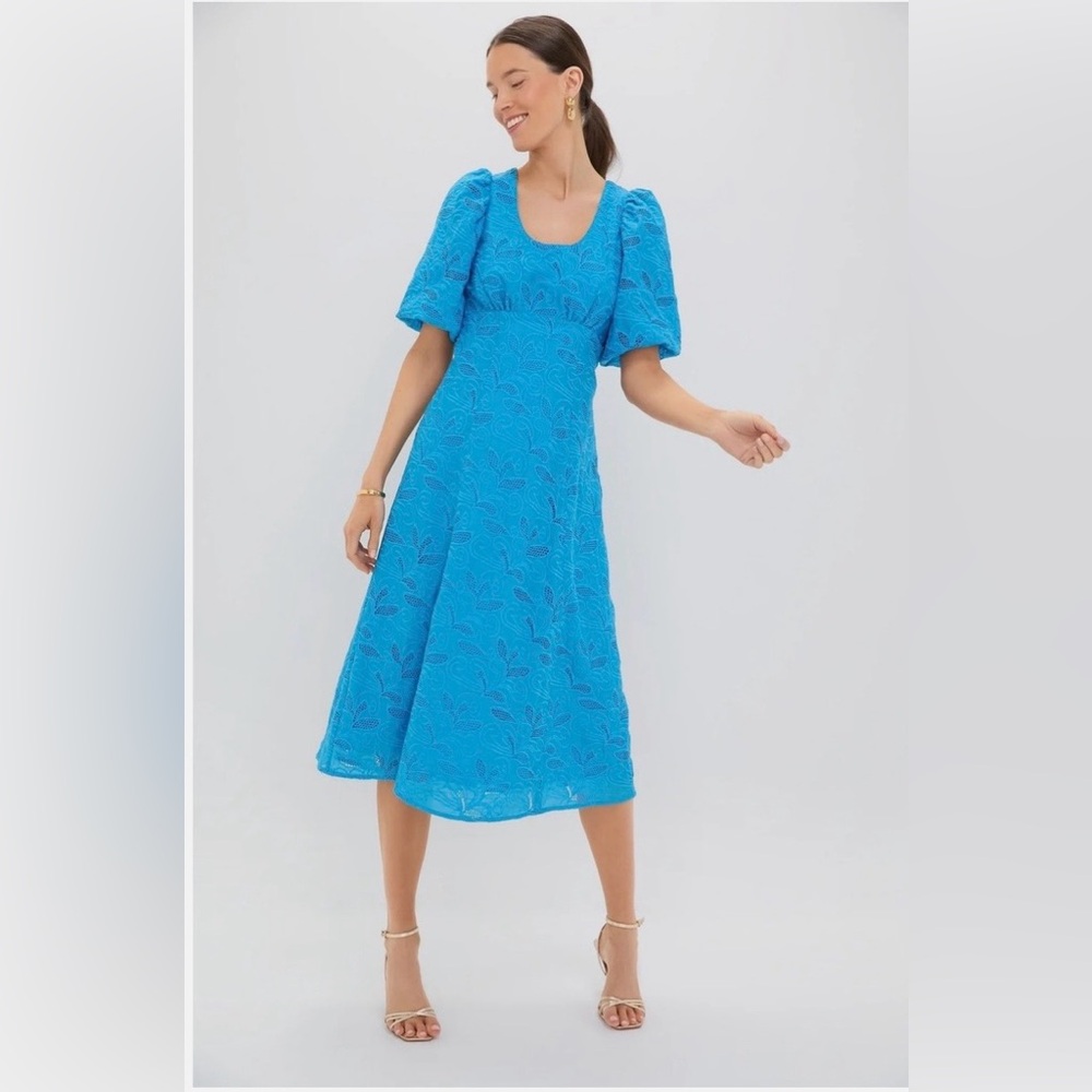 Hyacinth House Azure Eyelet Ainsley Dress